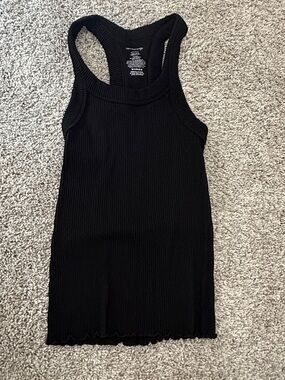 FP Movement by Free People Black Ribbed Racerback Tank